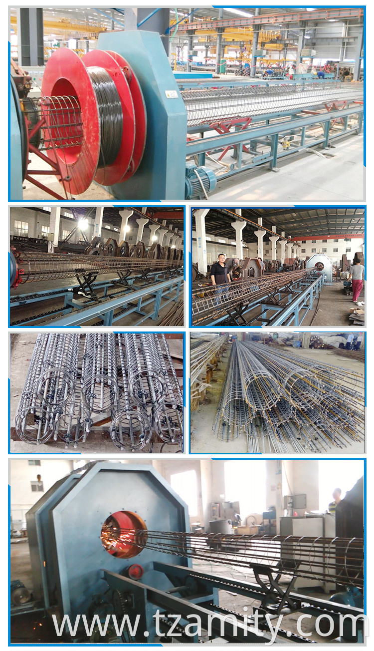 Wire Cage Welding Machine Prestressed Steel Pole Welding for Concrete Pole Amity Care 0-64r/min 190-390mm 21*2.5*2.5m 380V50HZ
